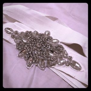 Ivory Crystal Wedding Dress Belt